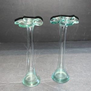 Candlestick Holder Set of 2 Made in Italy-Flower